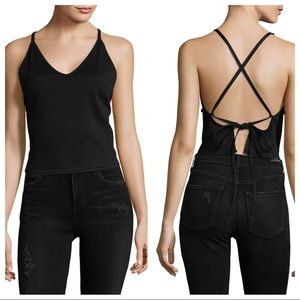 NWT 3x1 Black Criss-Cross Back Cami tank